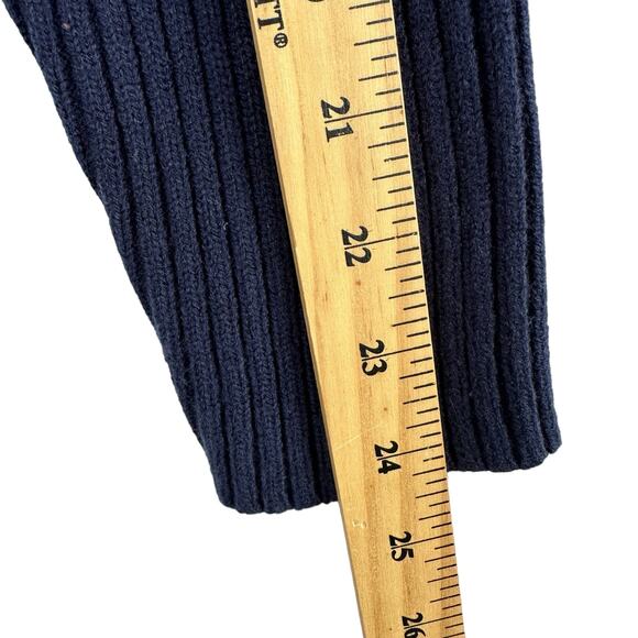 VTG Blue Suede Leather Jacket Womens M Western Knit Sleeve - Picture 6 of 11